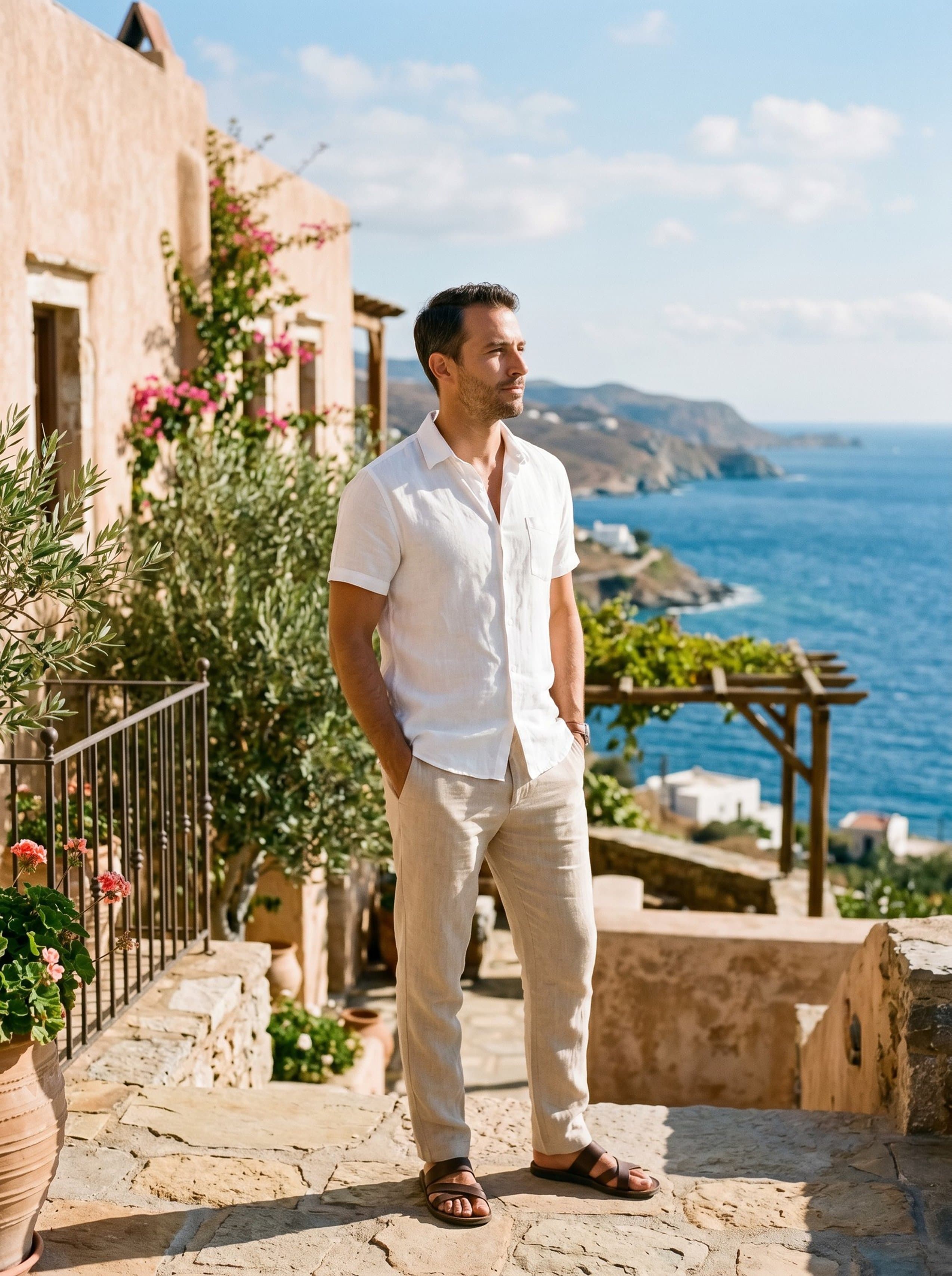 Quiet Luxury · Mediterranean stone house terrace