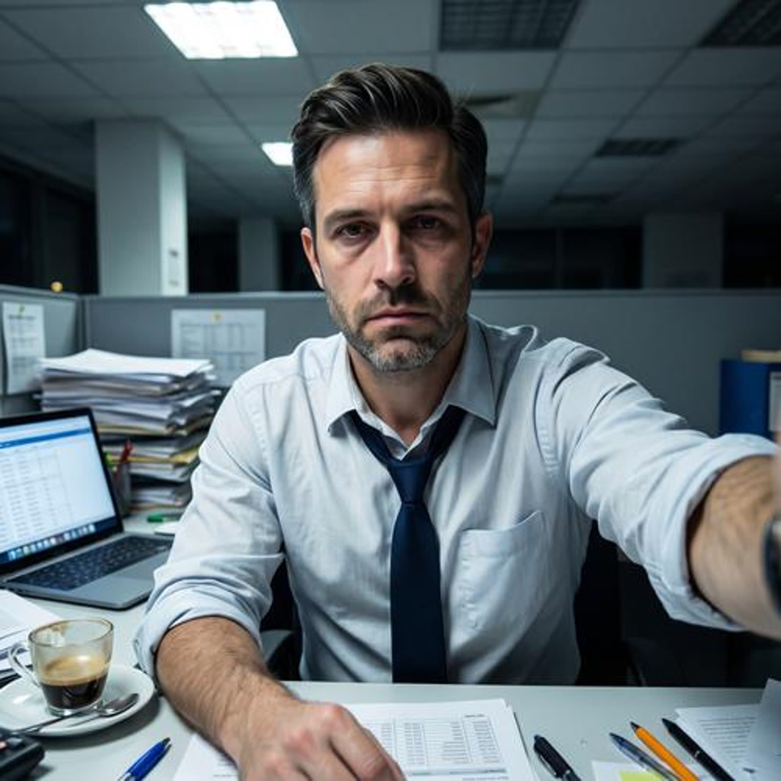 Quiet Luxury · office-desk origin selfie