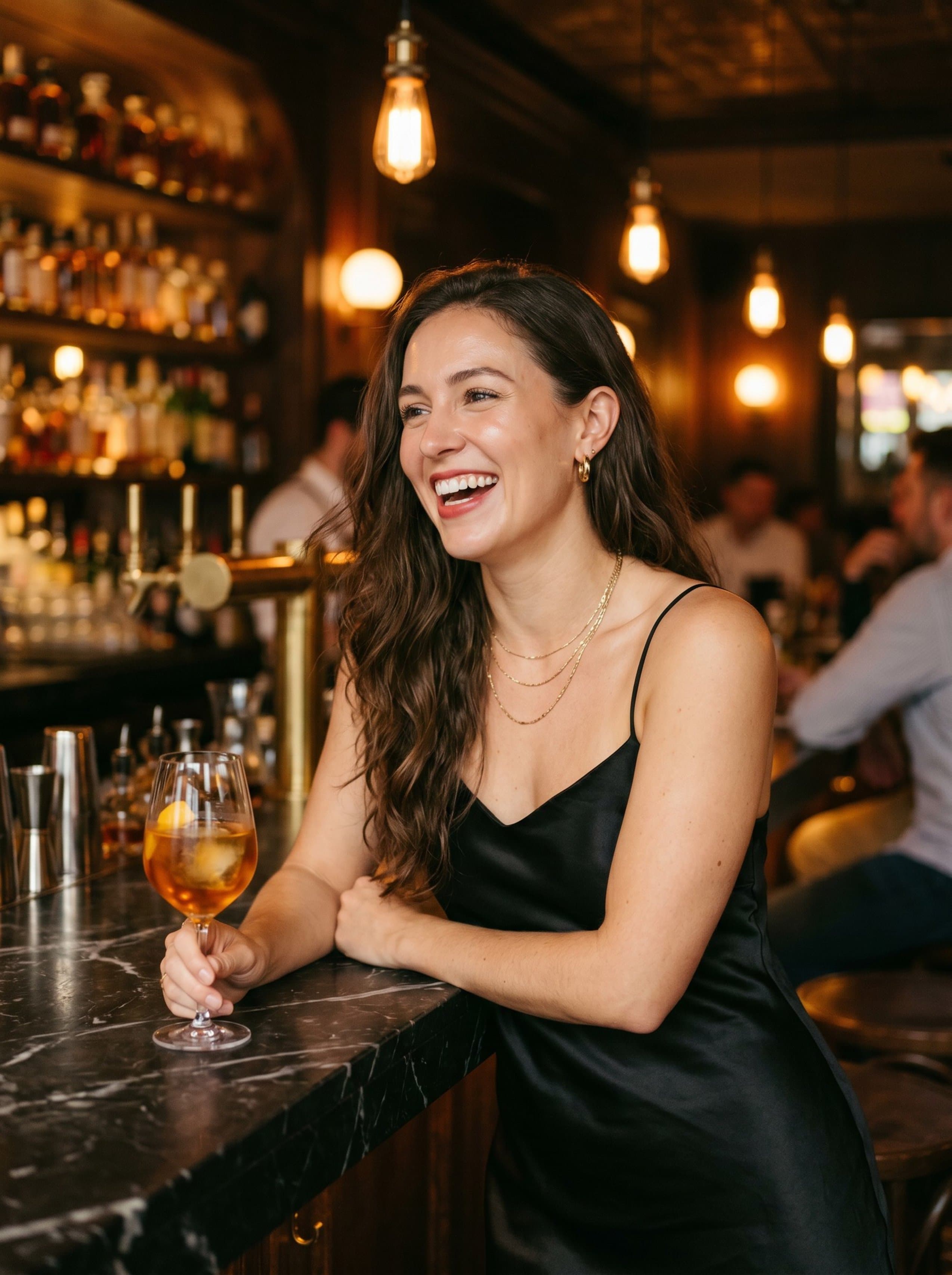 Instagram · cocktail bar silk slip dress
