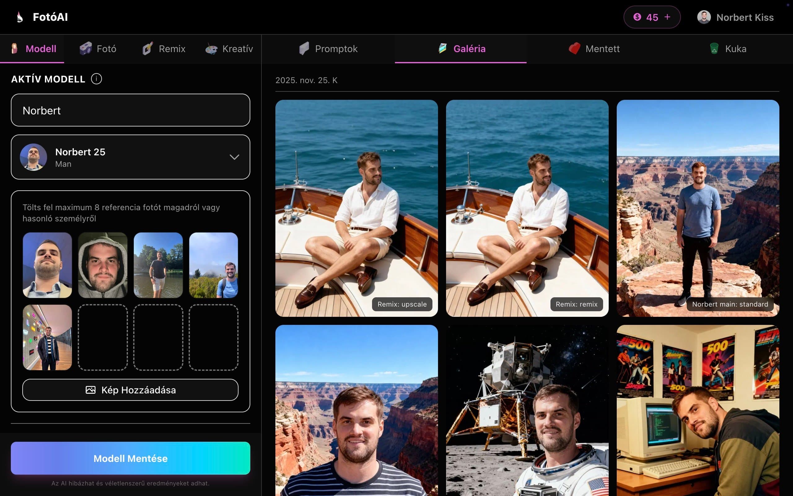 AI fotóstúdió bemutató kép