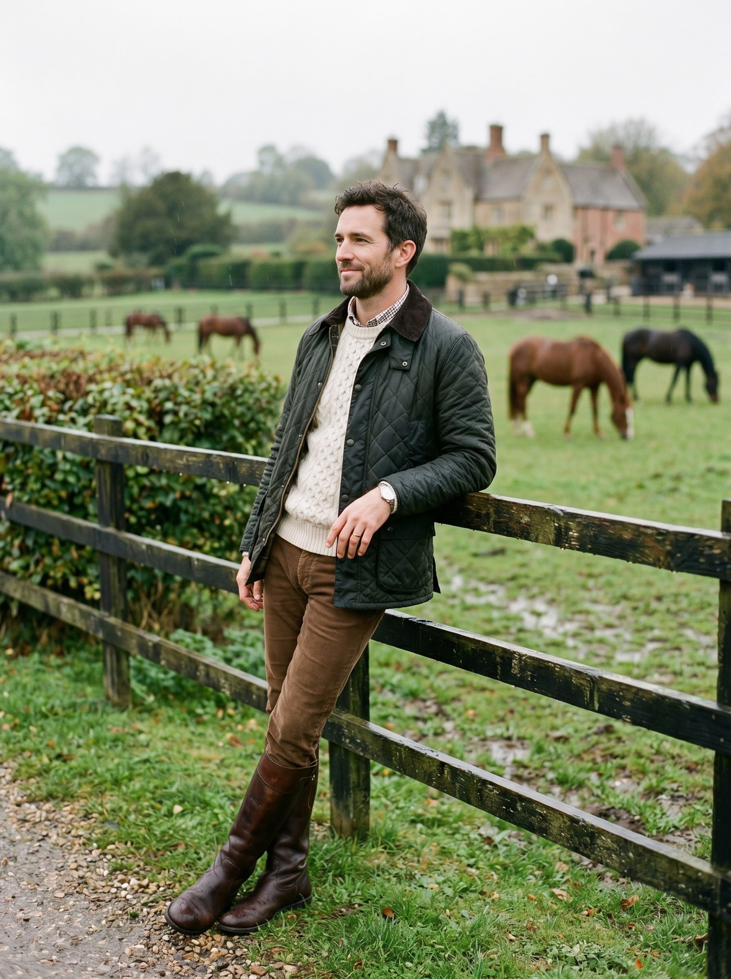 Quiet Luxury · equestrian English manor fence